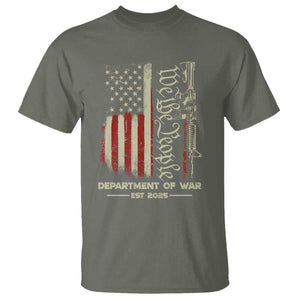 Department of War Est 2025 T Shirt We The People Rifle American Flag Patriotic 2A Statement TS02 Military Green Print Your Wear