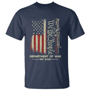 Department of War Est 2025 T Shirt We The People Rifle American Flag Patriotic 2A Statement TS02 Navy Print Your Wear