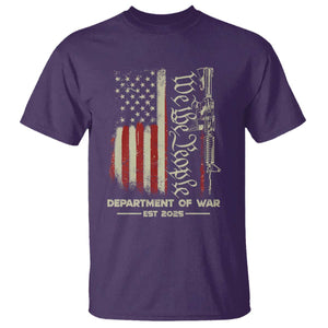 Department of War Est 2025 T Shirt We The People Rifle American Flag Patriotic 2A Statement TS02 Purple Print Your Wear