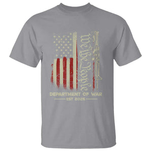 Department of War Est 2025 T Shirt We The People Rifle American Flag Patriotic 2A Statement TS02 Sport Gray Print Your Wear