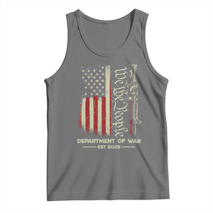 Department of War Est 2025 Tank Top We The People Rifle American Flag Patriotic 2A Statement TS02 Black Heather Print Your Wear