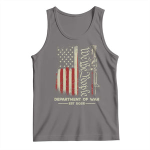 Department of War Est 2025 Tank Top We The People Rifle American Flag Patriotic 2A Statement TS02 Deep Heather Print Your Wear