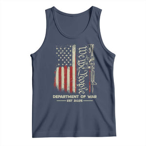 Department of War Est 2025 Tank Top We The People Rifle American Flag Patriotic 2A Statement TS02 Navy Print Your Wear