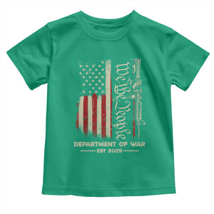 Department of War Est 2025 Toddler T Shirt We The People Rifle American Flag Patriotic 2A Statement TS02 Irish Green Print Your Wear