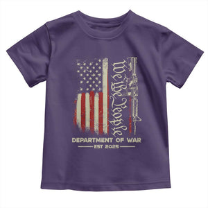 Department of War Est 2025 Toddler T Shirt We The People Rifle American Flag Patriotic 2A Statement TS02 Purple Print Your Wear