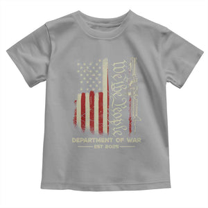 Department of War Est 2025 Toddler T Shirt We The People Rifle American Flag Patriotic 2A Statement TS02 Sport Gray Print Your Wear