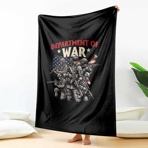Department of War Est 2025 Throw Blanket Patriotic Combat Squad Tactical Soldiers Graphic TS02 Print Your Wear