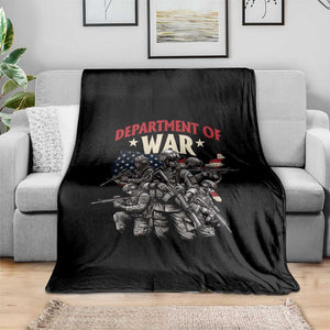Department of War Est 2025 Throw Blanket Patriotic Combat Squad Tactical Soldiers Graphic TS02 Print Your Wear
