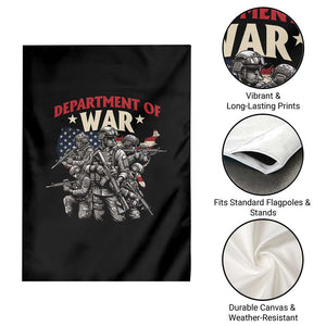 Department of War Est 2025 Garden Flag Patriotic Combat Squad Tactical Soldiers Graphic TS02 Print Your Wear