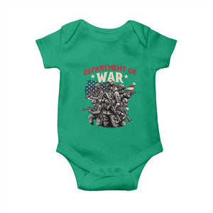 Department of War Est 2025 Baby Onesie Patriotic Combat Squad Tactical Soldiers Graphic TS02 Irish Green Print Your Wear