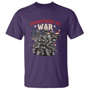 Department of War Est 2025 T Shirt Patriotic Combat Squad Tactical Soldiers Graphic TS02 Purple Print Your Wear