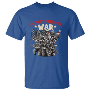 Department of War Est 2025 T Shirt Patriotic Combat Squad Tactical Soldiers Graphic TS02 Royal Blue Print Your Wear