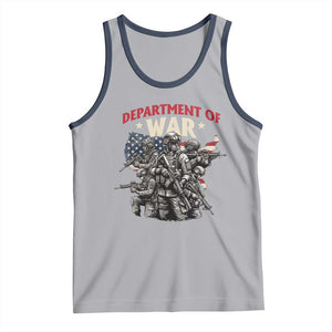 Department of War Est 2025 Tank Top Patriotic Combat Squad Tactical Soldiers Graphic TS02 Athletic Heather Navy Print Your Wear