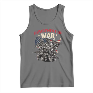 Department of War Est 2025 Tank Top Patriotic Combat Squad Tactical Soldiers Graphic TS02 Black Heather Print Your Wear