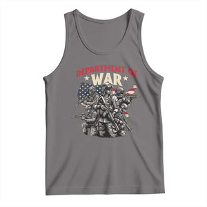 Department of War Est 2025 Tank Top Patriotic Combat Squad Tactical Soldiers Graphic TS02 Deep Heather Print Your Wear