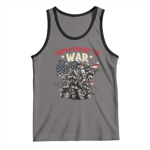 Department of War Est 2025 Tank Top Patriotic Combat Squad Tactical Soldiers Graphic TS02 Deep Heather Black Print Your Wear