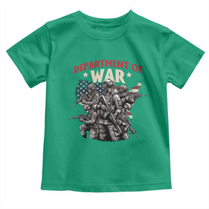 Department of War Est 2025 Toddler T Shirt Patriotic Combat Squad Tactical Soldiers Graphic TS02 Irish Green Print Your Wear