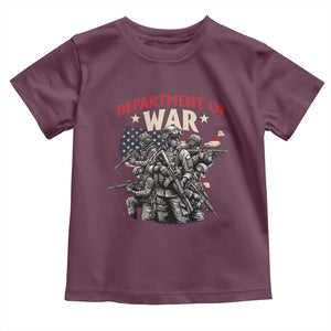 Department of War Est 2025 Toddler T Shirt Patriotic Combat Squad Tactical Soldiers Graphic TS02 Maroon Print Your Wear