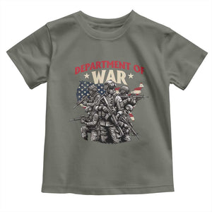 Department of War Est 2025 Toddler T Shirt Patriotic Combat Squad Tactical Soldiers Graphic TS02 Military Green Print Your Wear