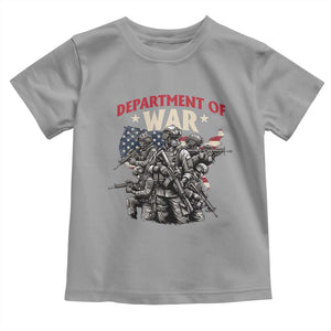 Department of War Est 2025 Toddler T Shirt Patriotic Combat Squad Tactical Soldiers Graphic TS02 Sport Gray Print Your Wear
