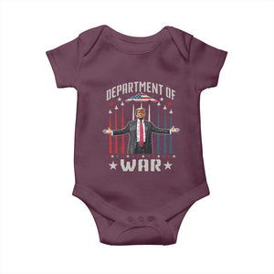 Department of War Est 2025 Baby Onesie Trump Patriotic Political B2 Spirit Operation Midnight Hammer TS02 Maroon Print Your Wear
