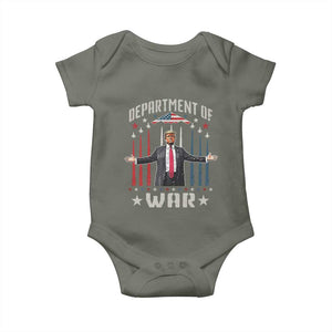 Department of War Est 2025 Baby Onesie Trump Patriotic Political B2 Spirit Operation Midnight Hammer TS02 Military Green Print Your Wear