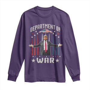 Department of War Est 2025 Long Sleeve Shirt Trump Patriotic Political B2 Spirit Operation Midnight Hammer TS02 Purple Print Your Wear