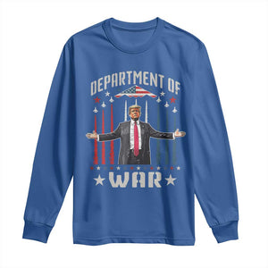 Department of War Est 2025 Long Sleeve Shirt Trump Patriotic Political B2 Spirit Operation Midnight Hammer TS02 Royal Blue Print Your Wear