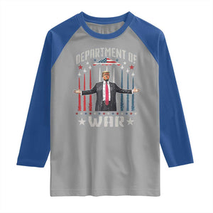 Department of War Est 2025 Raglan Shirt Trump Patriotic Political B2 Spirit Operation Midnight Hammer TS02 Sport Gray Royal Print Your Wear