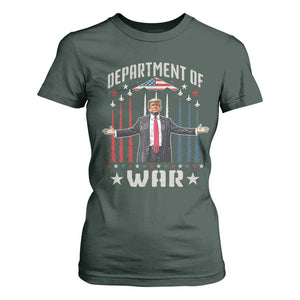 Department of War Est 2025 T Shirt For Women Trump Patriotic Political B2 Spirit Operation Midnight Hammer TS02 Dark Forest Green Print Your Wear