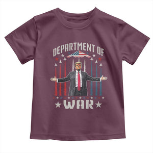 Department of War Est 2025 Toddler T Shirt Trump Patriotic Political B2 Spirit Operation Midnight Hammer TS02 Maroon Print Your Wear