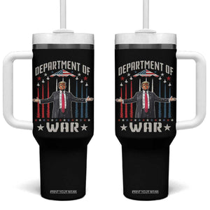 Department of War Est 2025 Tumbler With Handle Trump Patriotic Political B2 Spirit Operation Midnight Hammer TS02 One Size: 40 oz Black Print Your Wear