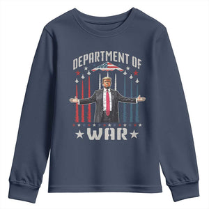Department of War Est 2025 Youth Sweatshirt Trump Patriotic Political B2 Spirit Operation Midnight Hammer TS02 Navy Print Your Wear