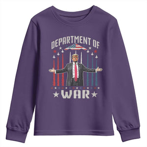 Department of War Est 2025 Youth Sweatshirt Trump Patriotic Political B2 Spirit Operation Midnight Hammer TS02 Purple Print Your Wear