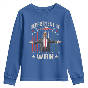 Department of War Est 2025 Youth Sweatshirt Trump Patriotic Political B2 Spirit Operation Midnight Hammer TS02 Royal Blue Print Your Wear