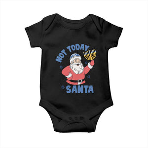 Santa Hanukkah Baby Onesie Not Today Santa Chanukah Jewish Festival Jew TS02 Black Print Your Wear