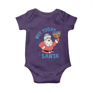 Santa Hanukkah Baby Onesie Not Today Santa Chanukah Jewish Festival Jew TS02 Purple Print Your Wear