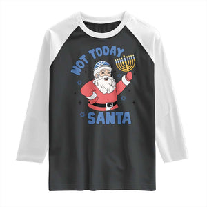 Santa Hanukkah Raglan Shirt Not Today Santa Chanukah Jewish Festival Jew TS02 Black White Print Your Wear