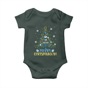 Christmas Hanukkah Baby Onesie Merry Christmukkah Jewish Christmas Tree Chanukah TS02 Print Your Wear
