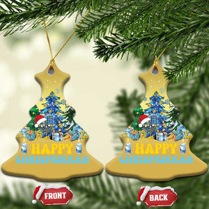 Christmas Hanukkah Christmas Ornament Merry Christmukkah Jewish Christmas Trees Chanukah TS02 Christmas Tree Gold Print Your Wear