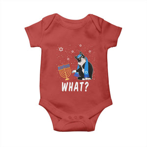 Funny Hanukkah Cat Baby Onesie What Hanukcat Chanukah Jewish Festival TS02 Red Print Your Wear