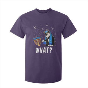 Funny Hanukkah Cat T Shirt For Kid What Hanukcat Chanukah Jewish Festival TS02 Purple Print Your Wear