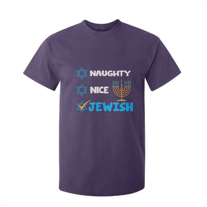 Funny Jewish Hanukkah T Shirt For Kid Nice Naughty Jewish Menorah Hanukkiah Chanukah Ugly TS02 Purple Print Your Wear