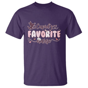 Nurse Valentines Day T Shirt Cupid's Favorite Groovy Retro TS02 Purple Printyourwear