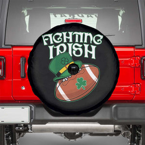 Fighting Irish Spare Tire Cover Football Shamrock St Patricks Spirit Classic Vintage TS02 Black Print Your Wear