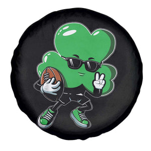 St Patricks Day Shamrock Playing Football Spare Tire Cover Cute Gift for Sports Lovers TS02 Print Your Wear