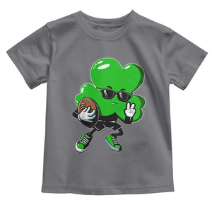 St Patricks Day Shamrock Playing Football Toddler T Shirt Cute Gift for Sports Lovers TS02 Charcoal Print Your Wear