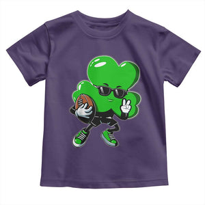 St Patricks Day Shamrock Playing Football Toddler T Shirt Cute Gift for Sports Lovers TS02 Purple Print Your Wear