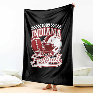 Indiana Pride Football Lover Throw Blanket Retro IN for Sport Fans TS02 Print Your Wear