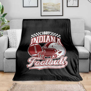 Indiana Pride Football Lover Throw Blanket Retro IN for Sport Fans TS02 Print Your Wear